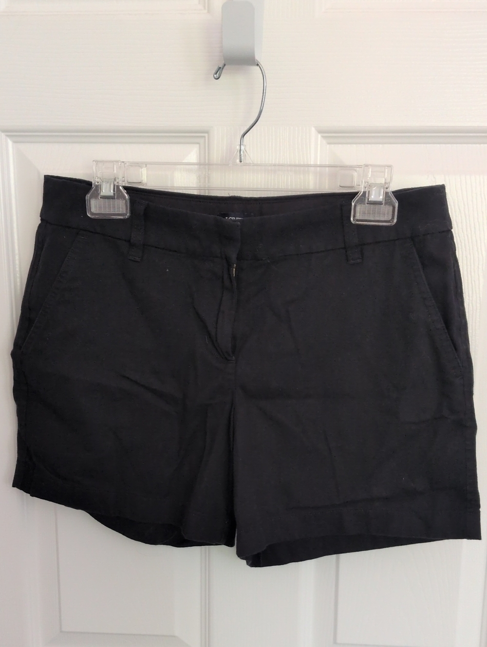 J Crew Black Cotton Chino 5" Inseam Shorts - 6